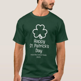 Camiseta Feliz Día de San Patrick, familia de Shamrock verd