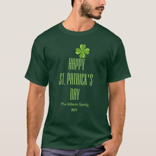 Camiseta Feliz Día de San Patrick, foto de la familia Shamr