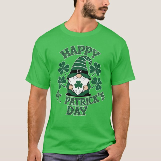 Camiseta Feliz Día de San Patrón con un bonito romance irla (Anverso)