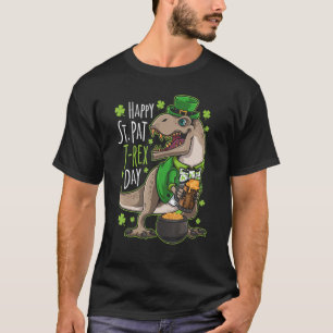 Camiseta Feliz Día de San Patrón Dinosaurio Dino Saurus Irl