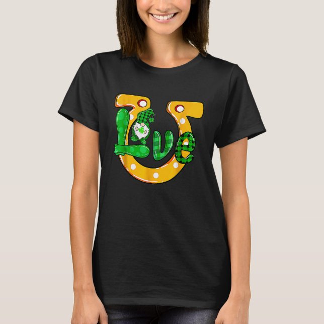 Camiseta Feliz Día de San Patrón Gnomes Lucky Shamrock M (Anverso)
