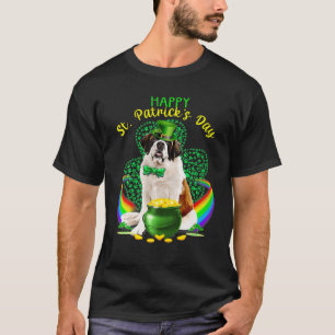 Camiseta Feliz Día de San Patrón Gorra de San Bernard Lepre