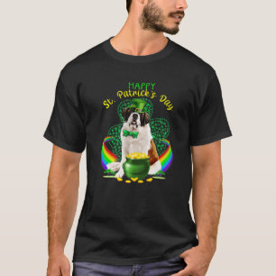 Camiseta Feliz Día de San Patrón Gorra de San Bernard Lepre