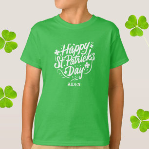 Camiseta Feliz Día de San Patrón Shamrock irlandés personal
