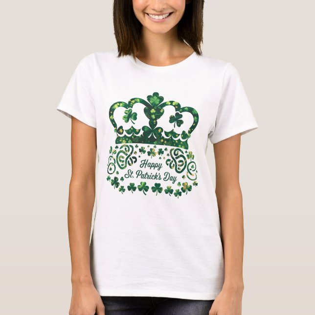 Camiseta Feliz Día de San Patrón Shamrock - Saint Patric (Anverso)