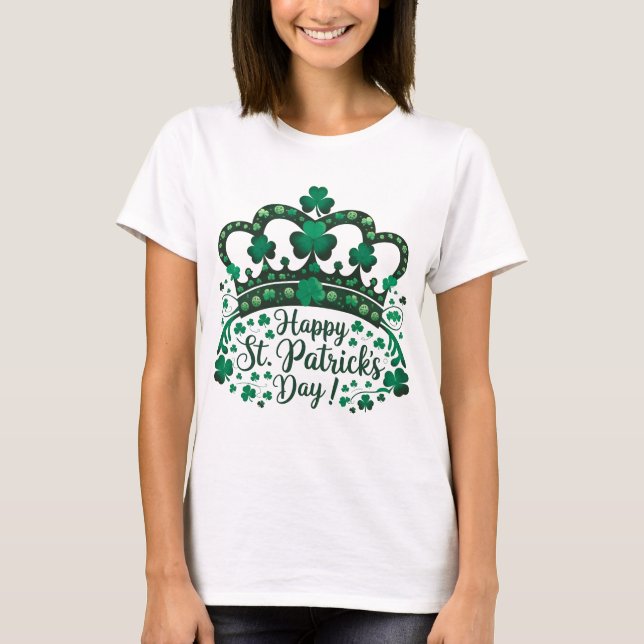 Camiseta Feliz Día de San Patrón Shamrock - Saint Patric (Anverso)