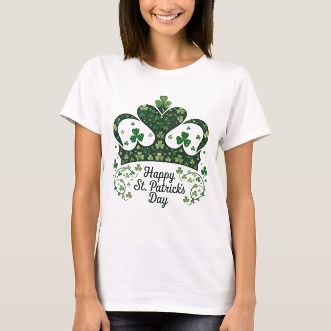 Camiseta Feliz Día de San Patrón Shamrock - Saint Patric (Anverso)