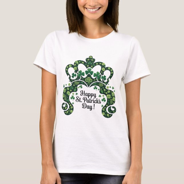 Camiseta Feliz Día de San Patrón Shamrock - Saint Patric (Anverso)