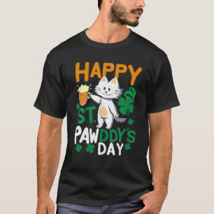 Camiseta Feliz Día de San Pawddy Cat Lover Saint Patrick'