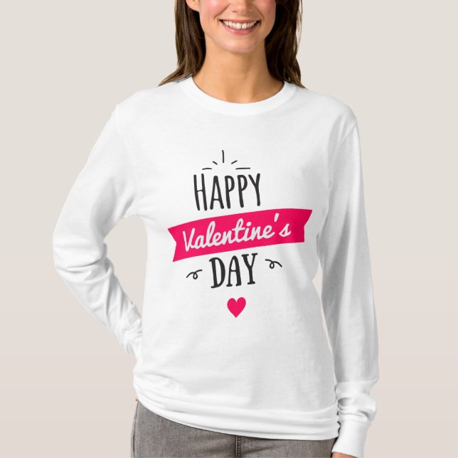 Camiseta Feliz Día de San Valentín (Anverso)