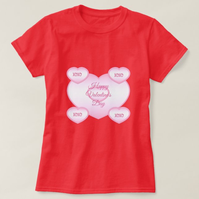 Camiseta Feliz Día de San Valentín (Diseño del anverso)