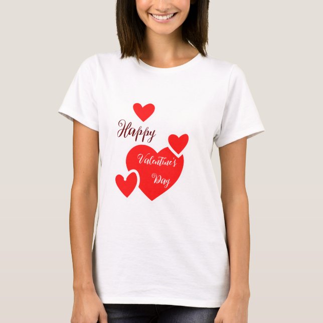 Camiseta Feliz Día de San Valentín (Anverso)