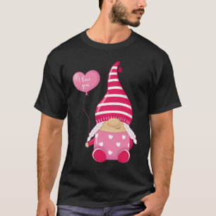 Camiseta Feliz Día de San Valentín 2019. Gnome femenino te