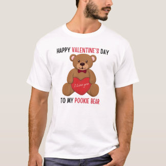 Camiseta Feliz día de San Valentín a mi oso de la pookie, o