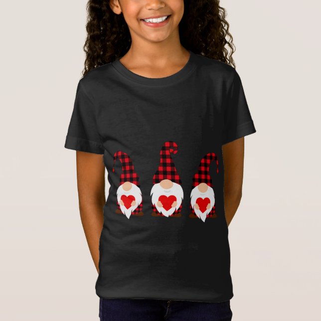 Camiseta Feliz Día de San Valentín amor Corazón Gnomes Vale (Anverso)