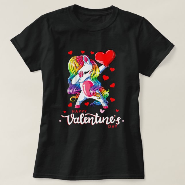 Camiseta Feliz Día de San Valentín azotando el arcoiris de  (Diseño del anverso)