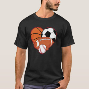 Camiseta Feliz día de San Valentín Baloncesto Béisbol Fútbo