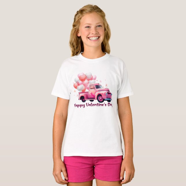 Camiseta Feliz día de San Valentín big rig  (Anverso completo)