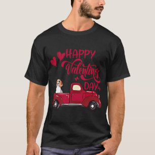 Camiseta Feliz Día de San Valentín Camión Corazón llevando