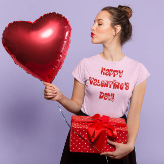 Camiseta Feliz Día de San Valentín con el corazón de las mu