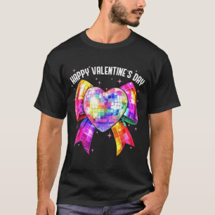 Camiseta Feliz Día de San Valentín Coquette Bola de Discote