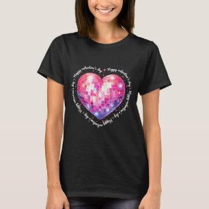 Camiseta Feliz Día de San Valentín Coquette Bola de Discote