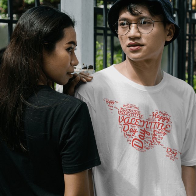 Camiseta Feliz día de San Valentín corazón rojo (Subido por el creador)