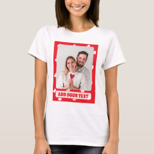 Camiseta Feliz día de San Valentín corazones patrón de amor