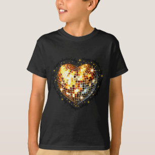 Camiseta Feliz Día de San Valentín Divertido Coquette Dorad