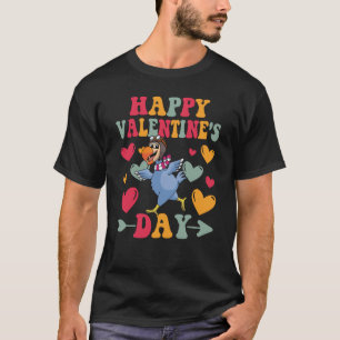 Camiseta Feliz Día de San Valentín Dodo Corazón Ave Groovy