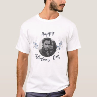 Camiseta Feliz Día de San Valentín|Foto de pareja|Flores