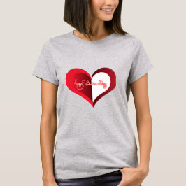 Camiseta Feliz Día de San Valentín Grey T-Shirt