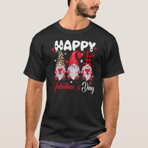 Camiseta Feliz Día de San Valentín lindo Gnome Heart Men C