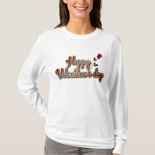 Camiseta Feliz Día de San Valentín lindo retro