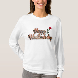 Camiseta Feliz Día de San Valentín lindo retro