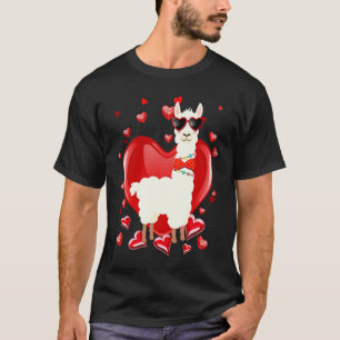Camiseta Feliz día de San Valentín Llama Llama V Day