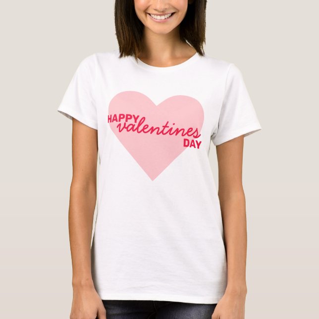 Camiseta Feliz Día de San Valentín | Love Heart Modern Tren (Anverso)
