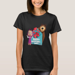 Camiseta Feliz día de San Valentín Masha y el Oso