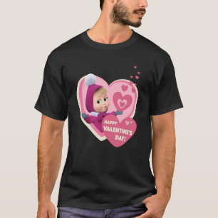 Camiseta Feliz Día de San Valentín Masha y el oso 1