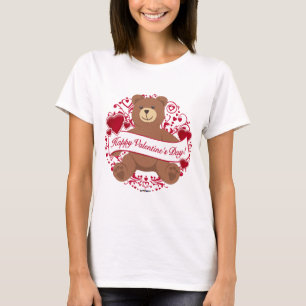 Camiseta ¡Feliz Día de San Valentín! Oso de peluche