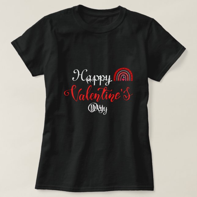 Camiseta Feliz Día de San Valentín para las mujeres (Diseño del anverso)