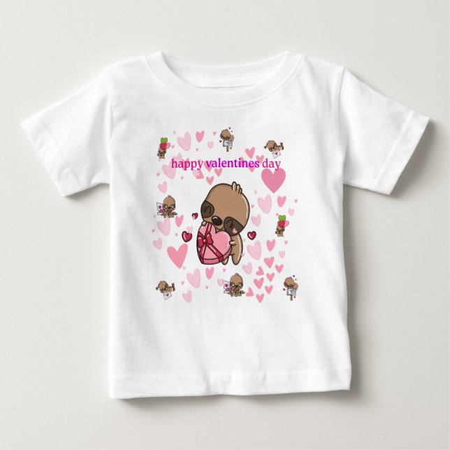 Camiseta feliz Día de San Valentín para niños (Anverso)