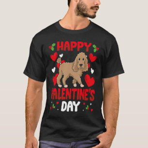 Camiseta Feliz Día de San Valentín Poodle Heart Love Animal