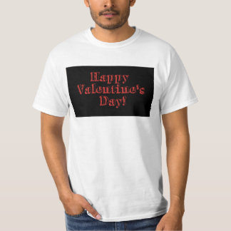 Camiseta feliz día de San Valentín rojo y negro