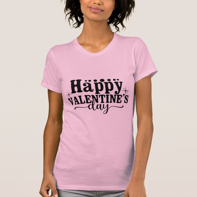 Camiseta Feliz día de San Valentín Romántico (Anverso)