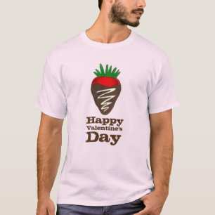 Camiseta Feliz Día de San Valentín té de fresa de chocolate