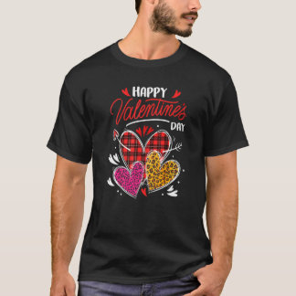 Camiseta Feliz Día de San Valentín, tres leopardo y oído so