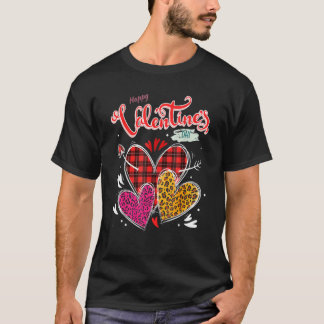 Camiseta Feliz Día de San Valentín, tres leopardo y oído so