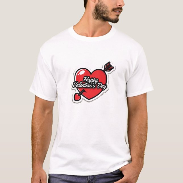 Camiseta Feliz Día de San Valentín - Usa tu amor con alegrí (Anverso)