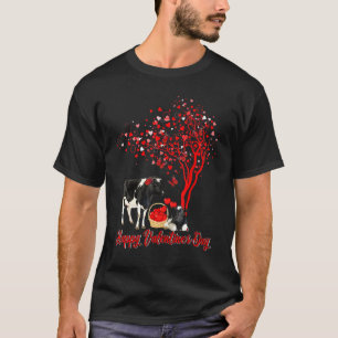 Camiseta Feliz Día de San Valentín Vaca Mariposa Corazón Ár